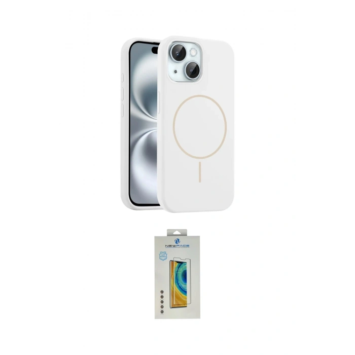 MARSİLYAN™- iPhone 15 Kılıf Yankı Form Serisi - Siyah Polymer Nano Ekran Koruyucu