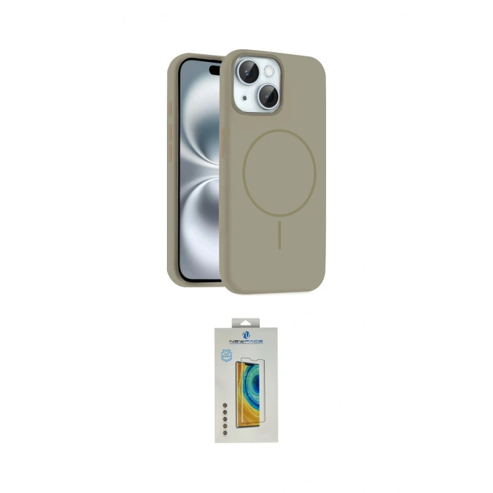 MARSİLYAN™- iPhone 15 Kılıf Yankı Form Serisi - Siyah Polymer Nano Ekran Koruyucu