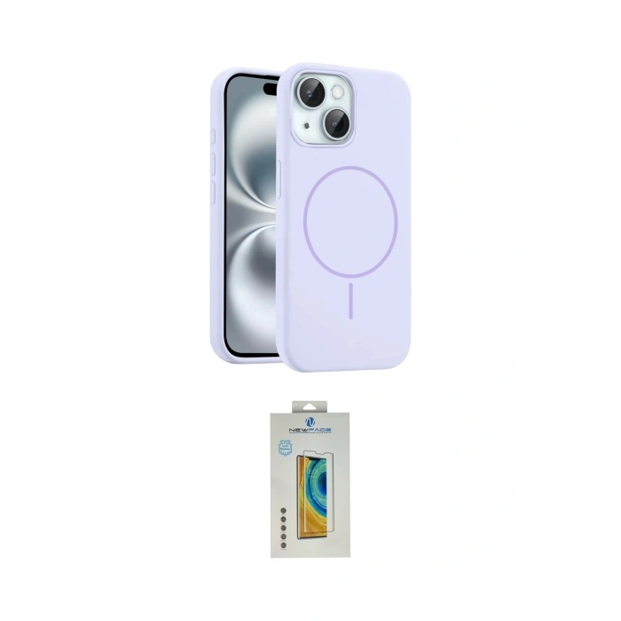 MARSİLYAN™- iPhone 15 Kılıf Yankı Form Serisi - Siyah Polymer Nano Ekran Koruyucu