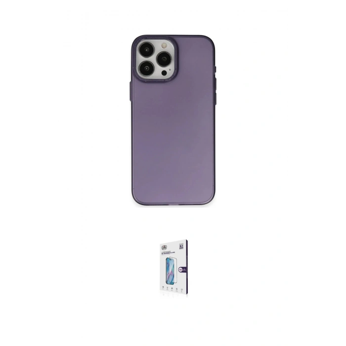 MARSİLYAN™- iPhone 15 Pro Kılıf Ahenk Çizgi Prime - Siyah Bilvis 0.18mm Plus Cam Ekran Koruyucu