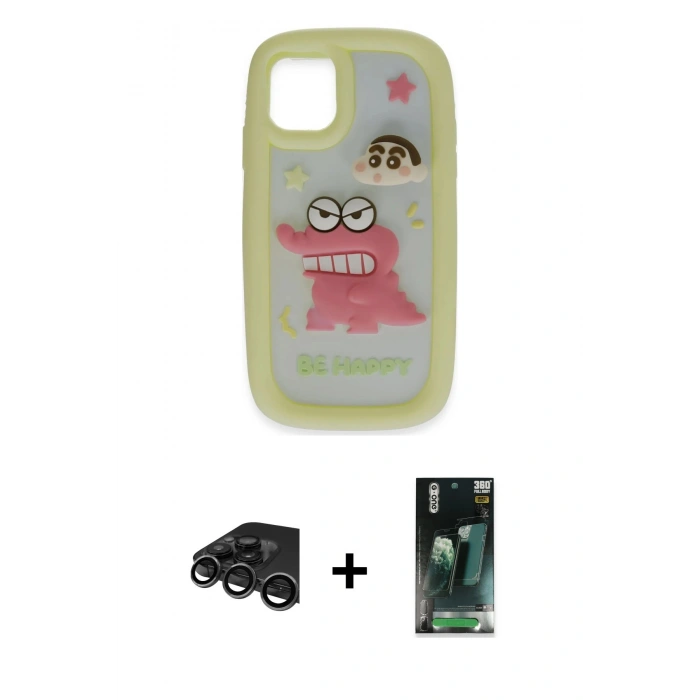 MARSİLYAN™- iPhone 15 Pro Kılıf Akış Yansıma - Şeffaf 360 Full Body Arka Koruyucu + Raze Metal Kamera Lens - TMGI
