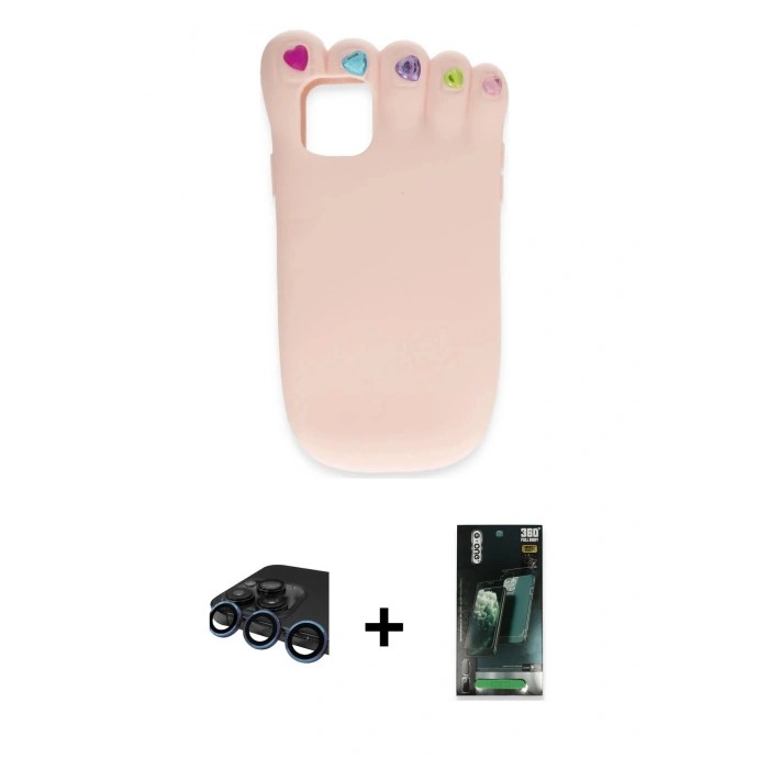 MARSİLYAN™- iPhone 15 Pro Kılıf Akış Yansıma - Siyah 360 Mat Full Body Arka Koruyucu + Raze Metal Kamera Lens - LT
