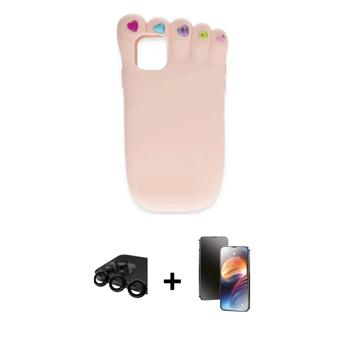 MARSİLYAN™- iPhone 15 Pro Kılıf Akış Yansıma - Siyah 3D Antistatik Mat Seramik Nano Ekran Koruyucu + Raze Metal Kamera Lens - SH