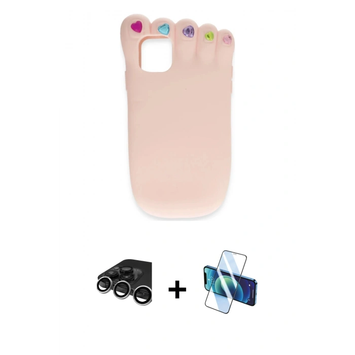 MARSİLYAN™- iPhone 15 Pro Kılıf Akış Yansıma - Siyah 3D Antistatik Seramik Nano Ekran Koruyucu + Raze Metal Kamera Lens - GS