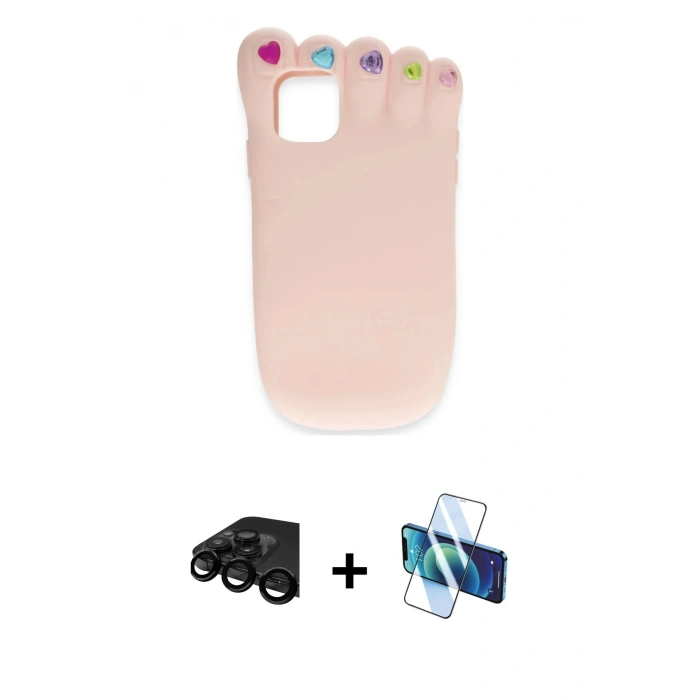MARSİLYAN™- iPhone 15 Pro Kılıf Akış Yansıma - Siyah 3D Antistatik Seramik Nano Ekran Koruyucu + Raze Metal Kamera Lens - SH