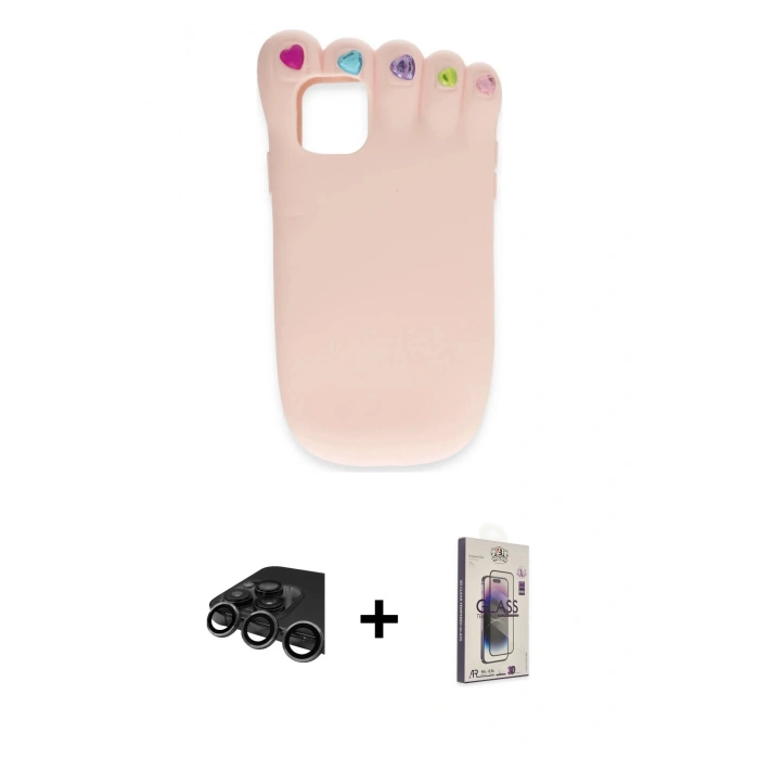 MARSİLYAN™- iPhone 15 Pro Kılıf Akış Yansıma - Siyah Bilvis 3D Cam Ekran Koruyucu + Raze Metal Kamera Lens - TMGI