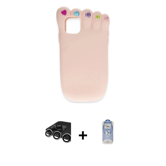 MARSİLYAN™- iPhone 15 Pro Kılıf Akış Yansıma - Siyah Joko Magic 5D Cam + Raze Metal Kamera Lens - GS