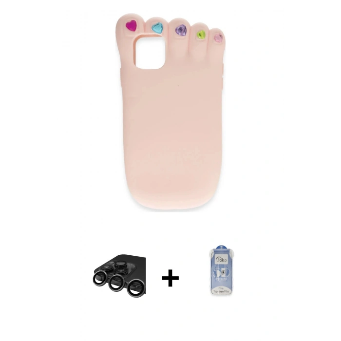 MARSİLYAN™- iPhone 15 Pro Kılıf Akış Yansıma - Siyah Joko Magic 5D Cam + Raze Metal Kamera Lens - TMGI