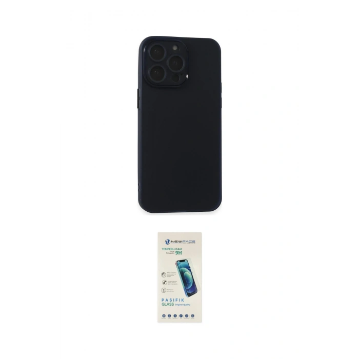 MARSİLYAN™- iPhone 15 Pro Kılıf Atlas Minimal Prime - Şeffaf Pasifik Cam Ekran Koruyucu