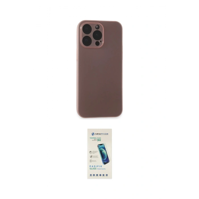 MARSİLYAN™- iPhone 15 Pro Kılıf Atlas Minimal Prime - Şeffaf Pasifik Cam Ekran Koruyucu