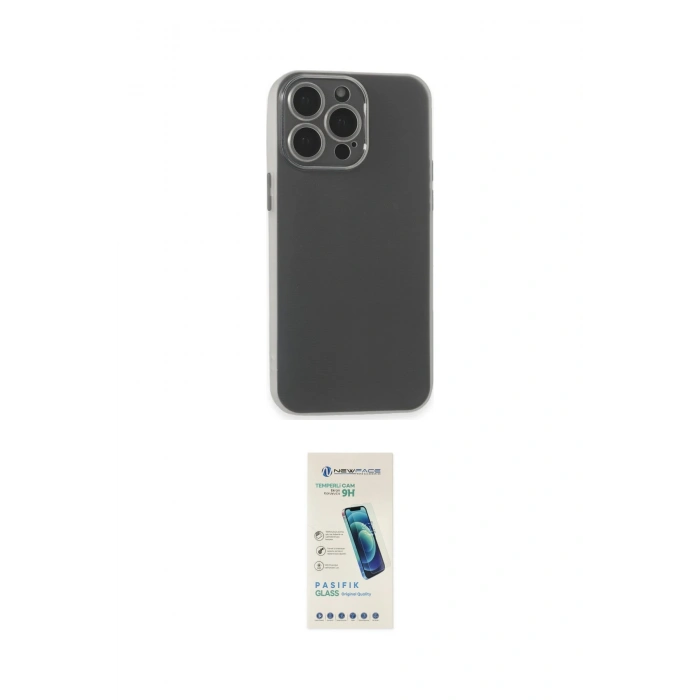 MARSİLYAN™- iPhone 15 Pro Kılıf Atlas Minimal Prime - Şeffaf Pasifik Cam Ekran Koruyucu