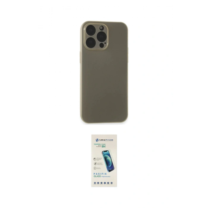 MARSİLYAN™- iPhone 15 Pro Kılıf Atlas Minimal Prime - Şeffaf Pasifik Cam Ekran Koruyucu