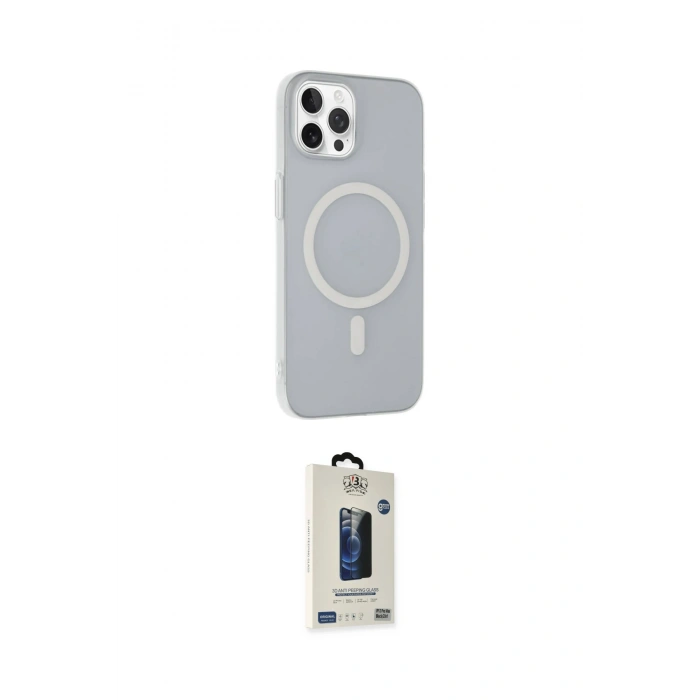 MARSİLYAN™- iPhone 15 Pro Kılıf Çekirdek Modern Prime - Siyah Bilvis Hayalet Cam Ekran Koruyucu