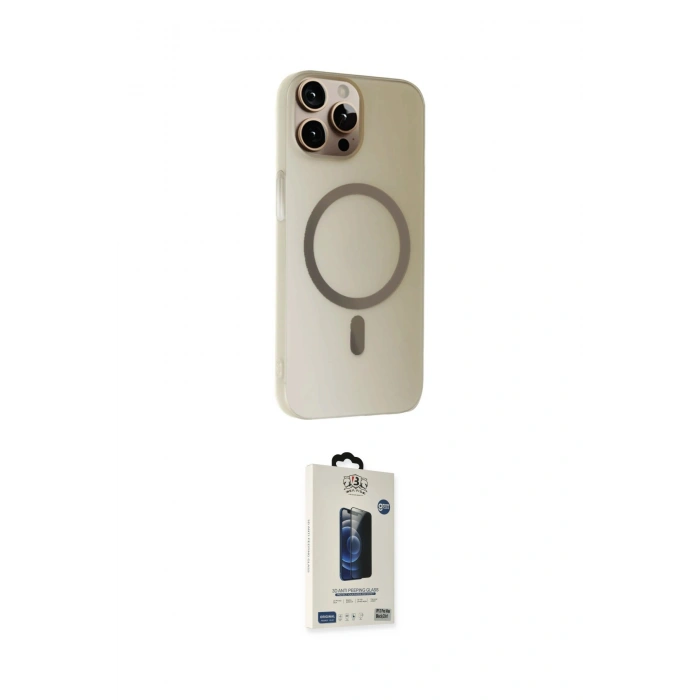 MARSİLYAN™- iPhone 15 Pro Kılıf Çekirdek Modern Prime - Siyah Bilvis Hayalet Cam Ekran Koruyucu