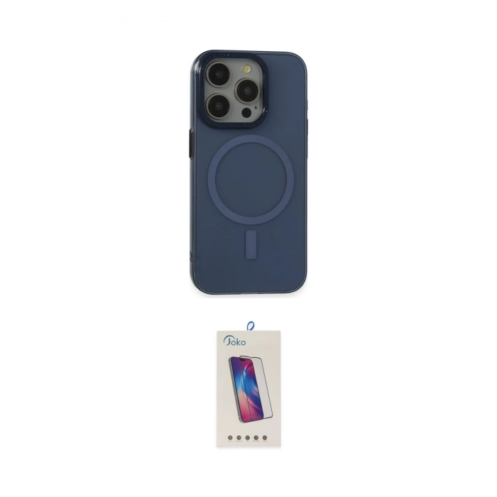 MARSİLYAN™- iPhone 15 Pro Kılıf Eksen Işık Prime - Siyah Joko 5D Cam