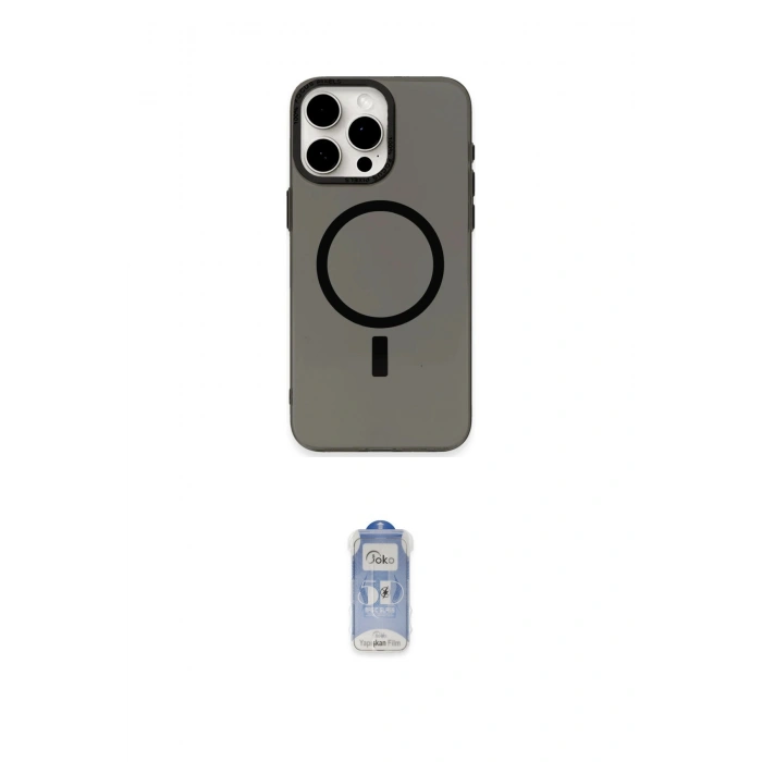 MARSİLYAN™- iPhone 15 Pro Kılıf Eksen Işık Prime - Siyah Joko Magic 5D Cam
