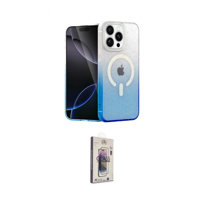 MARSİLYAN™- iPhone 15 Pro Kılıf Eksen Minimal Özel Seri - Siyah Bilvis 3D Cam Ekran Koruyucu
