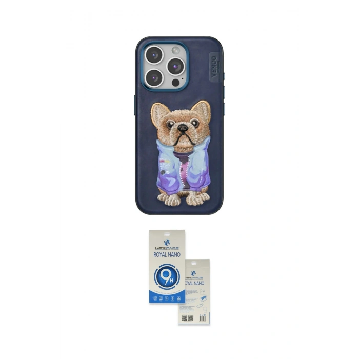 MARSİLYAN™- iPhone 15 Pro Kılıf İz Minimal Koleksiyonu - Şeffaf Royal Nano Ekran Koruyucu
