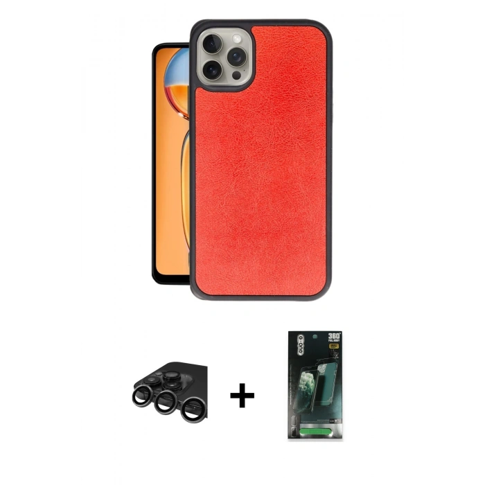 MARSİLYAN™- iPhone 15 Pro Kılıf Kıvılcım Işık Serisi - Şeffaf 360 Full Body Arka Koruyucu + Raze Metal Kamera Lens - TMGI