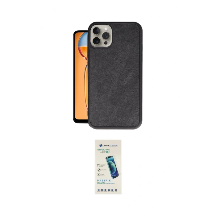 MARSİLYAN™- iPhone 15 Pro Kılıf Kıvılcım Işık Serisi - Şeffaf Pasifik Cam Ekran Koruyucu
