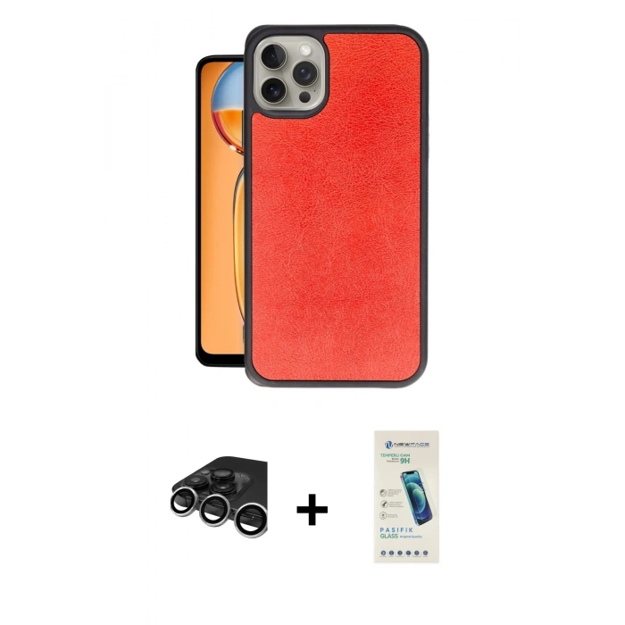 MARSİLYAN™- iPhone 15 Pro Kılıf Kıvılcım Işık Serisi - Şeffaf Pasifik Cam Ekran Koruyucu + Gümüş Raze Metal Kamera Lens