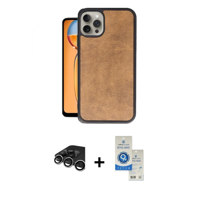 MARSİLYAN™- iPhone 15 Pro Kılıf Kıvılcım Işık Serisi - Şeffaf Royal Nano Ekran Koruyucu + Raze Metal Kamera Lens - GS