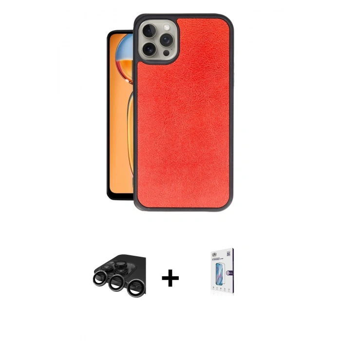 MARSİLYAN™- iPhone 15 Pro Kılıf Kıvılcım Işık Serisi - Siyah Bilvis 0.18mm Plus Cam Ekran Koruyucu + Raze Metal Kamera Lens - TMGI