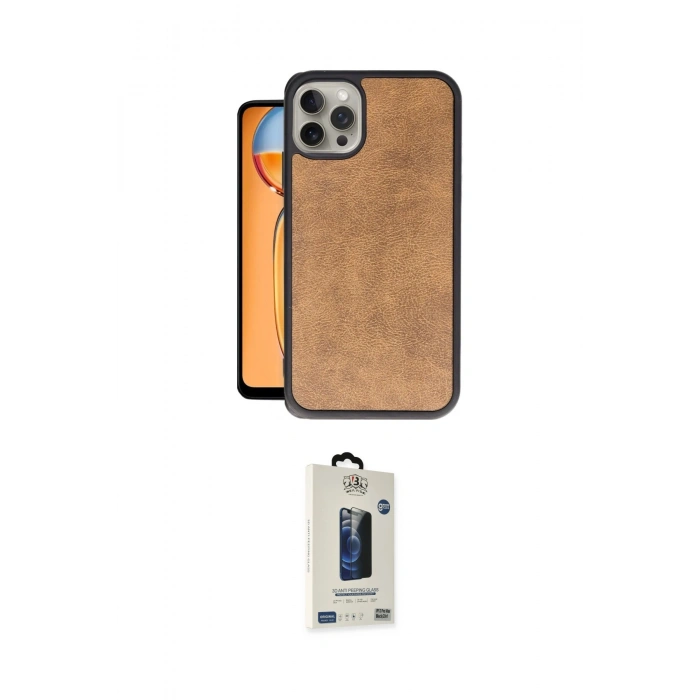 MARSİLYAN™- iPhone 15 Pro Kılıf Kıvılcım Işık Serisi - Siyah Bilvis Hayalet Cam Ekran Koruyucu
