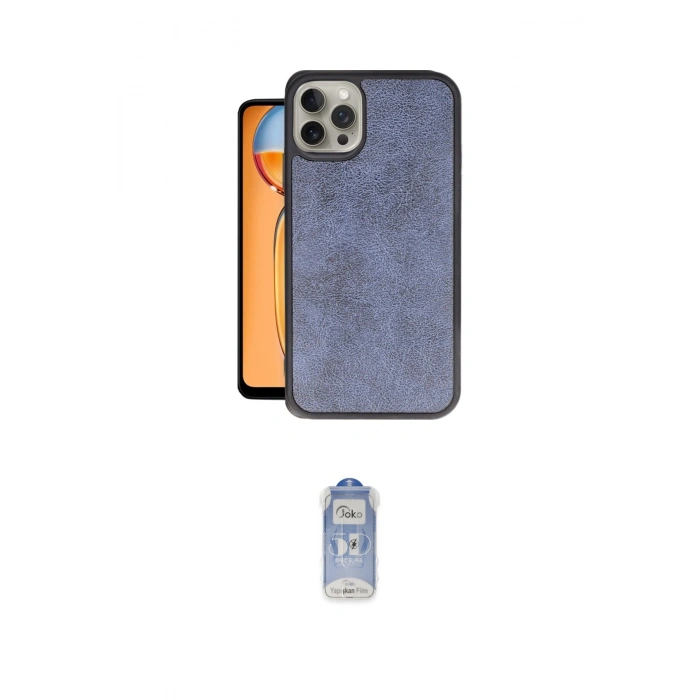 MARSİLYAN™- iPhone 15 Pro Kılıf Kıvılcım Işık Serisi - Siyah Joko Magic 5D Cam