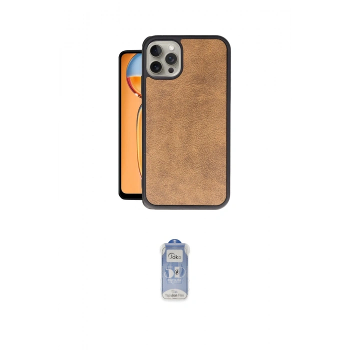 MARSİLYAN™- iPhone 15 Pro Kılıf Kıvılcım Işık Serisi - Siyah Joko Magic 5D Cam