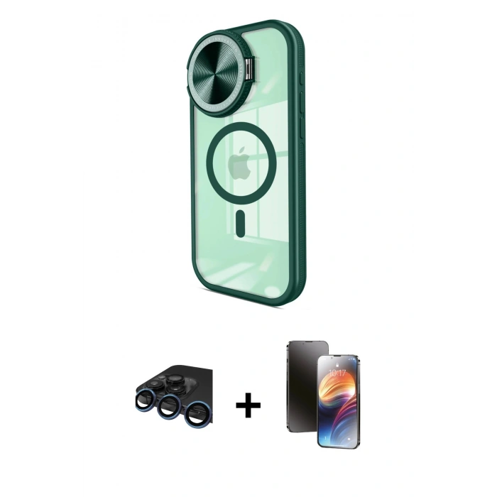 MARSİLYAN™- iPhone 15 Pro Kılıf Kıvılcım Modern Koleksiyonu - Siyah 3D Antistatik Mat Seramik Nano Ekran Koruyucu + Raze Metal Kamera Lens - LT