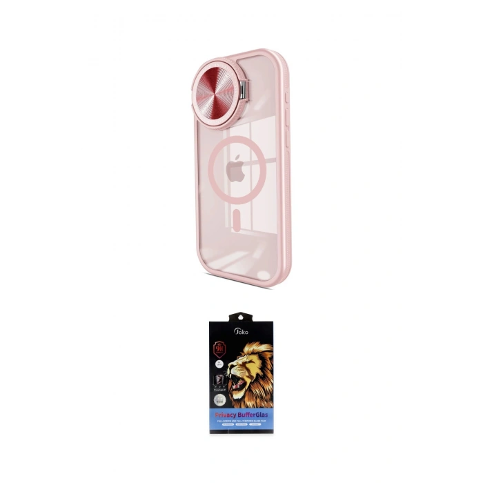 MARSİLYAN™- iPhone 15 Pro Kılıf Kıvılcım Modern Koleksiyonu - Siyah Buffer Hayalet Cam Ekran Koruyucu