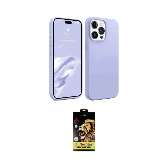 MARSİLYAN™- iPhone 15 Pro Kılıf Kozmos Yansıma Özel Seri - Siyah Buffer Cam Ekran Koruyucu