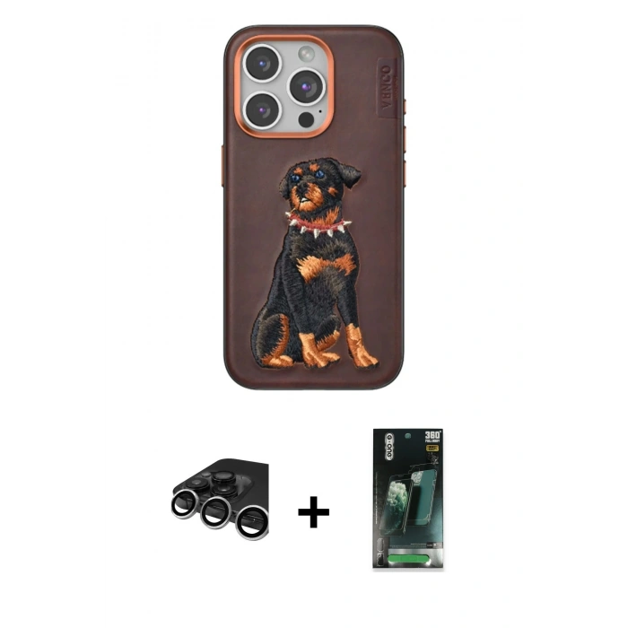MARSİLYAN™- iPhone 15 Pro Kılıf Nova Form Koleksiyonu - Şeffaf 360 Full Body Arka Koruyucu + Raze Metal Kamera Lens - GS