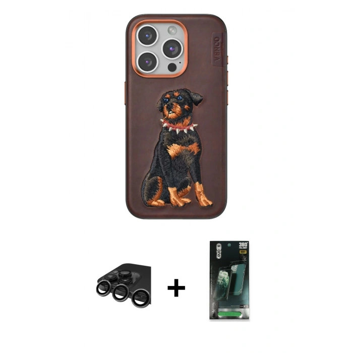 MARSİLYAN™- iPhone 15 Pro Kılıf Nova Form Koleksiyonu - Siyah 360 Mat Full Body Arka Koruyucu + Raze Metal Kamera Lens - TMGI