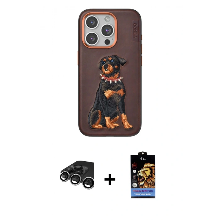 MARSİLYAN™- iPhone 15 Pro Kılıf Nova Form Koleksiyonu - Siyah Buffer Hayalet Cam Ekran Koruyucu + Raze Metal Kamera Lens - GS