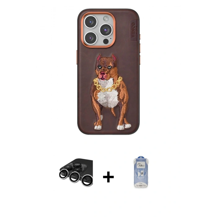 MARSİLYAN™- iPhone 15 Pro Kılıf Nova Form Koleksiyonu - Siyah Joko Magic 5D Cam + Raze Metal Kamera Lens - GS