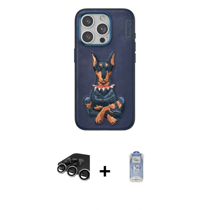 MARSİLYAN™- iPhone 15 Pro Kılıf Nova Form Koleksiyonu - Siyah Joko Magic 5D Cam + Raze Metal Kamera Lens - GS
