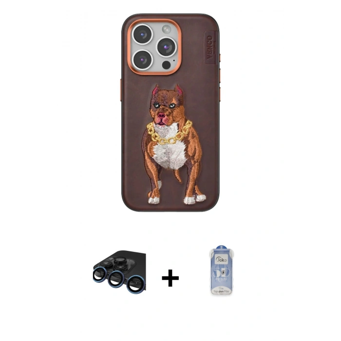 MARSİLYAN™- iPhone 15 Pro Kılıf Nova Form Koleksiyonu - Siyah Joko Magic 5D Cam + Raze Metal Kamera Lens - LT