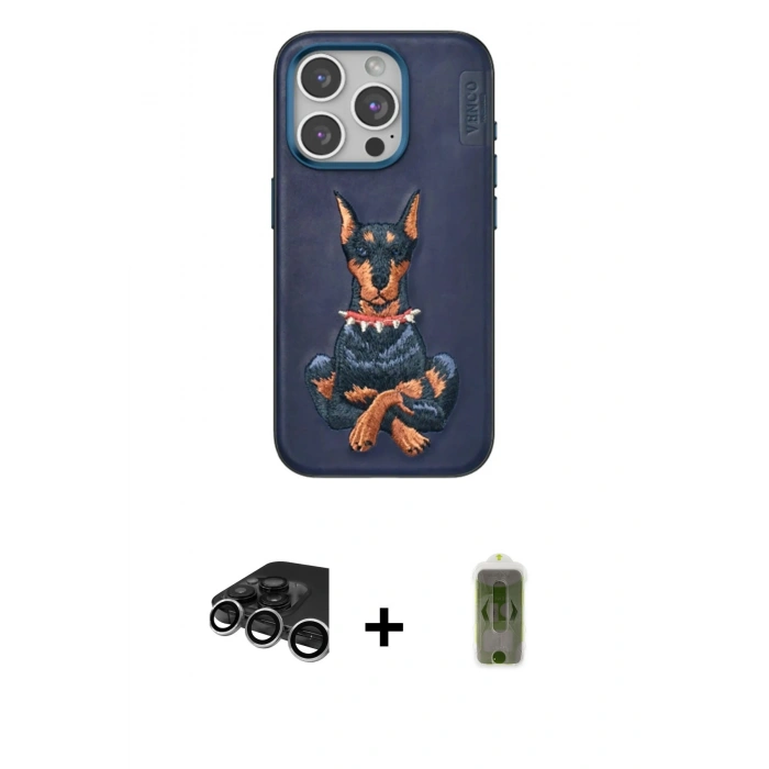 MARSİLYAN™- iPhone 15 Pro Kılıf Nova Form Koleksiyonu - Siyah Joko Magic 5D Hayalet Cam + Raze Metal Kamera Lens - GS
