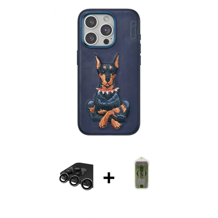 MARSİLYAN™- iPhone 15 Pro Kılıf Nova Form Koleksiyonu - Siyah Joko Magic 5D Hayalet Cam + Raze Metal Kamera Lens - TMGI