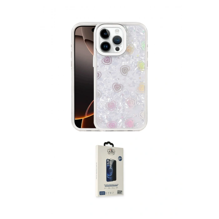 MARSİLYAN™- iPhone 15 Pro Kılıf Odak Prime - Siyah Bilvis Hayalet Cam Ekran Koruyucu