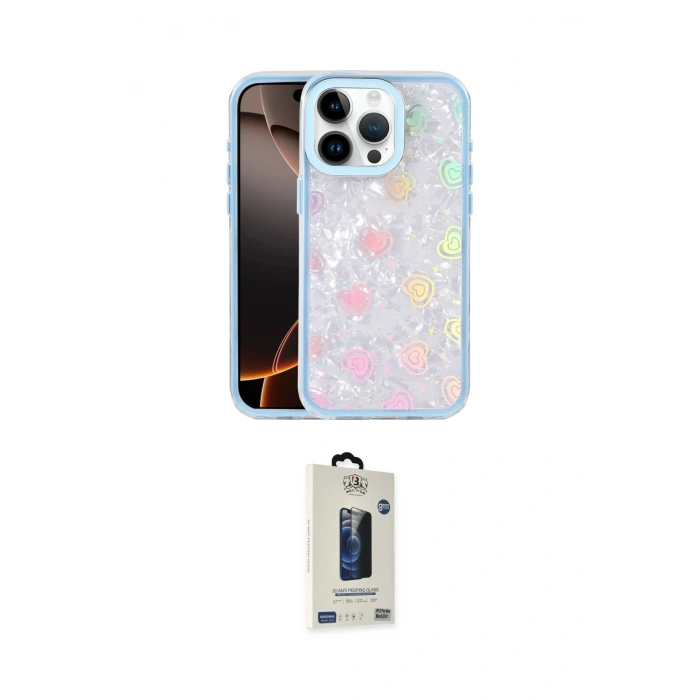MARSİLYAN™- iPhone 15 Pro Kılıf Odak Prime - Siyah Bilvis Hayalet Cam Ekran Koruyucu