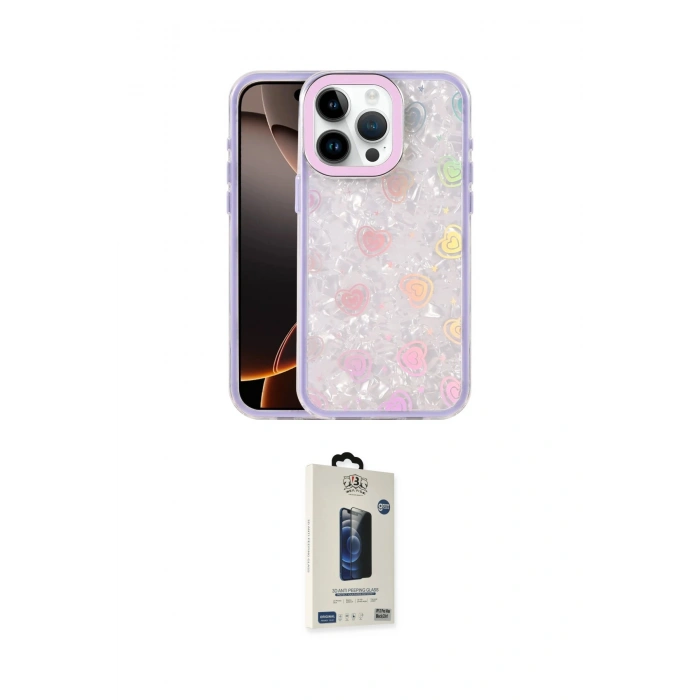 MARSİLYAN™- iPhone 15 Pro Kılıf Odak Prime - Siyah Bilvis Hayalet Cam Ekran Koruyucu