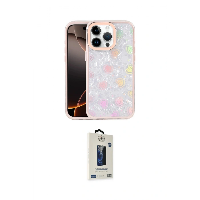 MARSİLYAN™- iPhone 15 Pro Kılıf Odak Prime - Siyah Bilvis Hayalet Cam Ekran Koruyucu