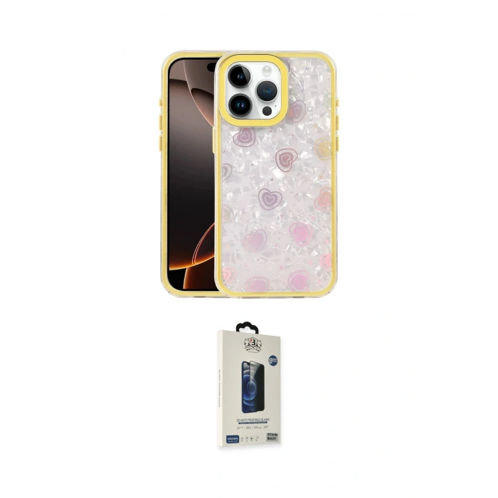 MARSİLYAN™- iPhone 15 Pro Kılıf Odak Prime - Siyah Bilvis Hayalet Cam Ekran Koruyucu
