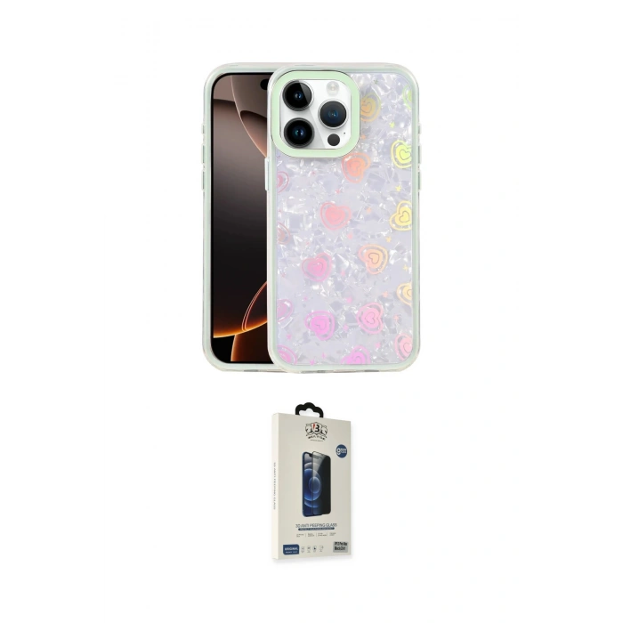 MARSİLYAN™- iPhone 15 Pro Kılıf Odak Prime - Siyah Bilvis Hayalet Cam Ekran Koruyucu