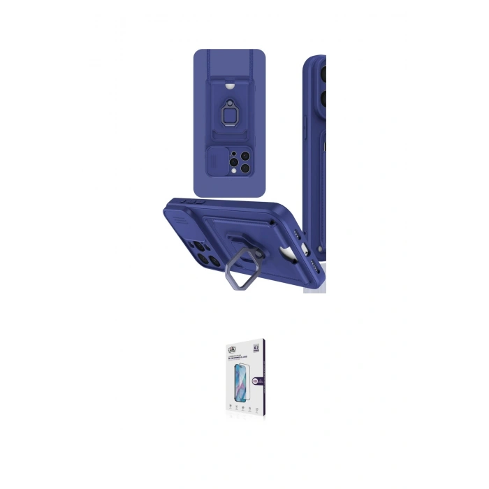 MARSİLYAN™- iPhone 15 Pro Kılıf Vadi Form Prime - Siyah Bilvis 0.18mm Plus Cam Ekran Koruyucu