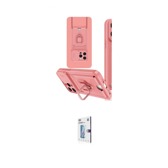 MARSİLYAN™- iPhone 15 Pro Kılıf Vadi Form Prime - Siyah Bilvis 0.18mm Plus Cam Ekran Koruyucu