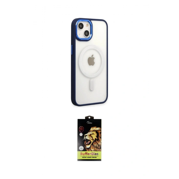 MARSİLYAN™- iPhone 15 Pro Kılıf Yankı Işık Özel Seri - Siyah Buffer Cam Ekran Koruyucu